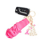 Breast Cancer Gold Pink Wristlet Butterfly Keychain