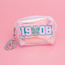 AKA Sorority Iridescent Zipper Pouch Keychain Clip