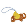 Bag Charm Brown Faux Leather Flying Elephant