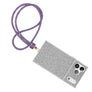 Rhinestone Long Phone Strap Purple Bling Lanyard