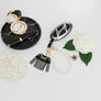 Keychain Black White Stripe COCO Shirt Pearl Clip