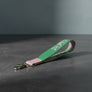 AKA Green Canvas Embroidered Wristlet Strap Clip