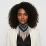 Necklace Black Bandana Bling Fringe Scarf