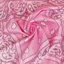Pink and White Bandana Bling Fringe Necklace