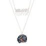 Silver Melanin Afro 2 Pcs Chains