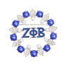 Brooch Blue White Zeta Pearl Pin for Women