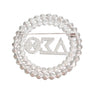 DST Brooch Red White Delta Round Pin for Women