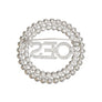 OES Sorority Round Multicolor Pearl Brooch Pin