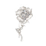 ZPB Sisterhood Sparkle Blue Rose Blooming Brooch
