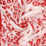 DST Sorority Red White Leopard Structured Kimono