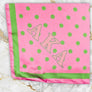 AKA Pink Polka Dot Square Sorority Scarf