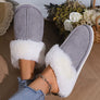 Indoor Winter Fur Shoes – Warm Cotton Slippers for Men & Women, Plush Furry Bedroom Slides, Cozy Non-Slip House Slippers