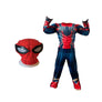 Kids Spiderman Mask Muscle Costume - Padded Superhero Bodysuit for Boys & Girls