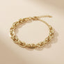 8mm Gold 18K Steel Handmade Chain Bracelet