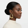 Hoop 18K Gold Steel Trapezoid Thick Earrings