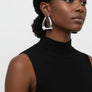 Stainless Steel Trapezoid Thick Hollow Hoop Earrings