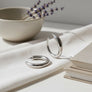 Stainless Steel Graduated Open C Hoop Earrings