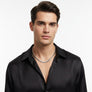 Mens 20in 8mm Stainless Steel Miami Chain