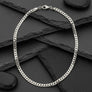 Mens 24in 8mm Stainless Steel Miami Chain