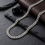 Mens 24in 8mm Stainless Steel Miami Chain