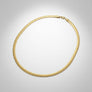 Mens 20in 6.5mm Gold 18K Steel Herringbone Chain
