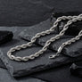 Mens 20in 8mm Stainless Steel Rope Chain