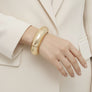 Bangle Smooth Gold Sculpted Shine Sleek Bracelet