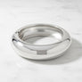 Bangle Smooth Silver Sculpted Shine Sleek Bracelet
