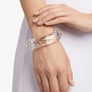 Bangle Transparent Clear Prism Wave Facet Bracelet