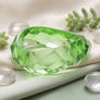 Bangle Transparent Green Prism Wave Facet Bracelet