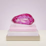 Bangle Transparent Pink Prism Wave Facet Bracelet