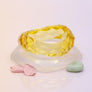 Bangle Transparent Yellow Prism Wave Facet Bracelet