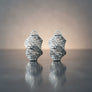 Stud Silver Brass Woven Twist Hinge Clip Earrings