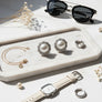 Stud Oversized Domed White Pearl Earrings