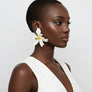 Stud Cream Flower Oversized Wavy Petal Earrings