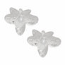 Stud Large Sculpted Petal Silver Flower Earrings