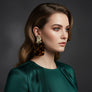 Drop Oversized Brown Turtle Shell Opulent Earrings