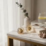 Stud Die Cut Gold and Leather Rose Ring Earrings