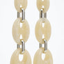 Dangle Vintage Ivory Resin Anchor Link Earrings