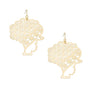 Fish Hook Curly Haired Goddess Filigree Earrings