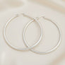 Hoop Classic 3 in Graduated Silver Earrings Women