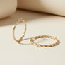 Hoop Large Twisted Gold Textured Thick Earrings