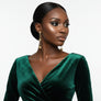 Dangle Gold Linked Mesh Ball Long Drop Earrings