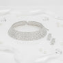 Choker Lucky 7 Silver Stacked Crystal Necklace
