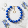 Mod Style Royal Blue Chunky Bead Necklace
