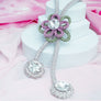 AKA Artisan Sparkling Sorority Flower Y Necklace