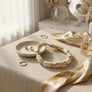 Vintage Marbled Cream Resin Bead Toggle Necklace