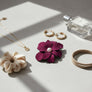 Brilliant Fuchsia Blooming Flower Brooch Hair Clip