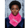 Scarf Luxe Faux Fur Fuchsia Rhinestone Pull Thru