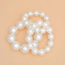 Bracelets Jumbo Cream Pearl Stretch Set for Women